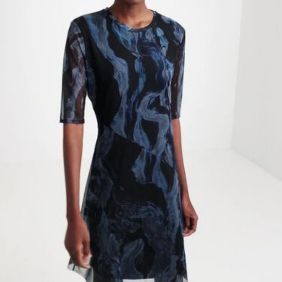 NWT Desigual 3D effect Marble Dress size S - Picture 1 of 12
